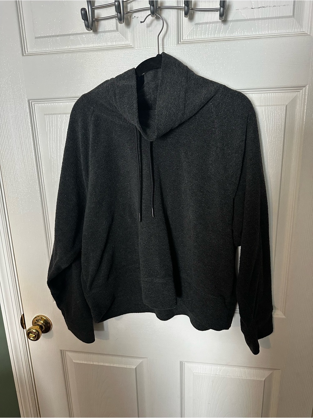 Warm Unisex Charcoal Hooded Turtleneck Sweater